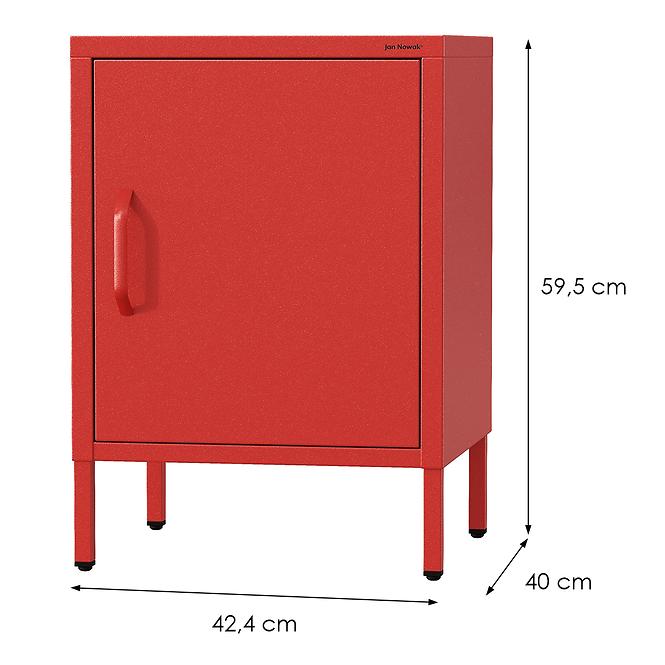 Éjjeliszekrény Fém Mia Modern Red