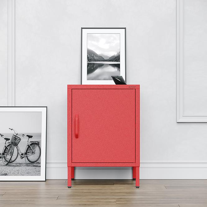 Éjjeliszekrény Fém Mia Modern Red