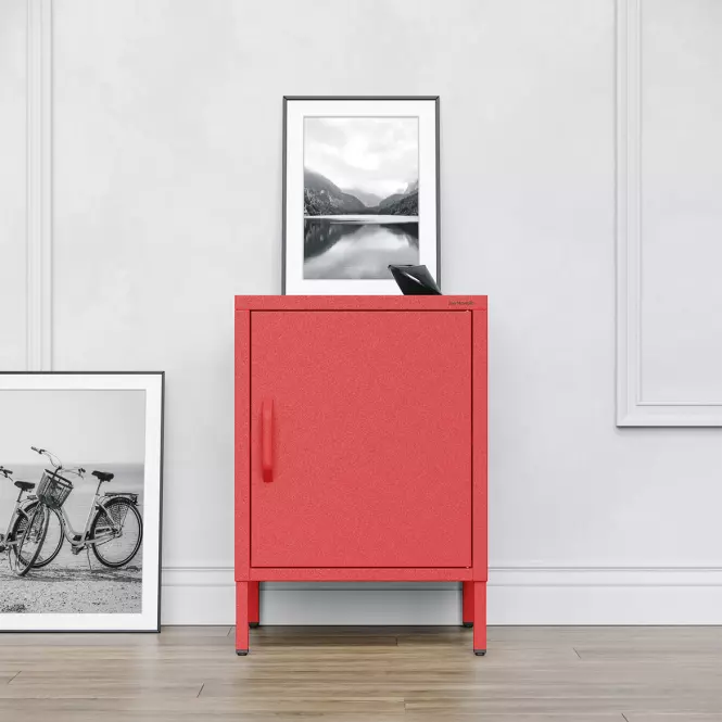 Éjjeliszekrény Fém Mia Modern Red,7