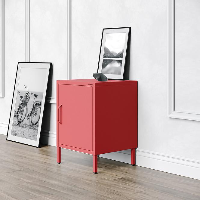 Éjjeliszekrény Fém Mia Modern Red