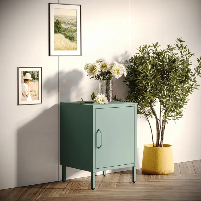 Éjjeliszekrény Fém Mia Modern Sea Green,7