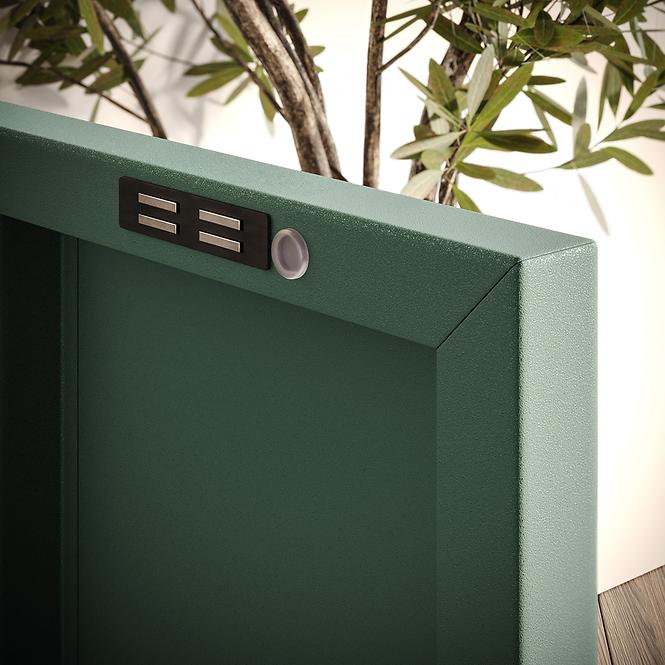 Éjjeliszekrény Fém Mia Modern Sea Green