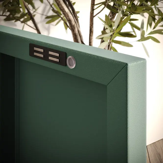 Éjjeliszekrény Fém Mia Modern Sea Green,9