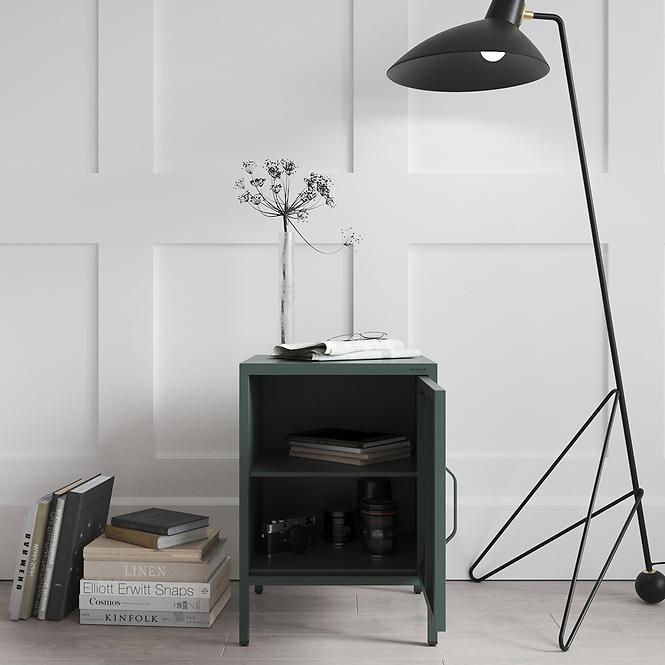 Éjjeliszekrény Fém Mia Modern Bottle Green