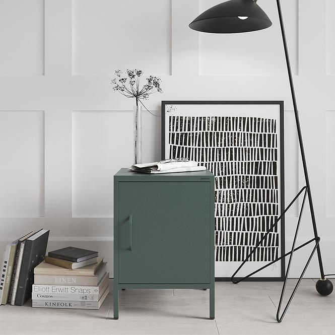 Éjjeliszekrény Fém Mia Modern Bottle Green