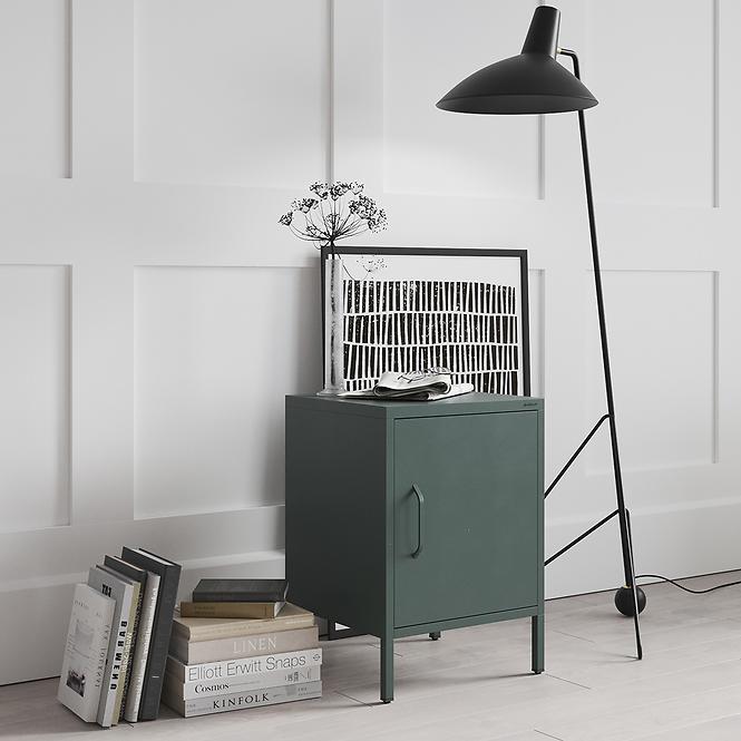 Éjjeliszekrény Fém Mia Modern Bottle Green