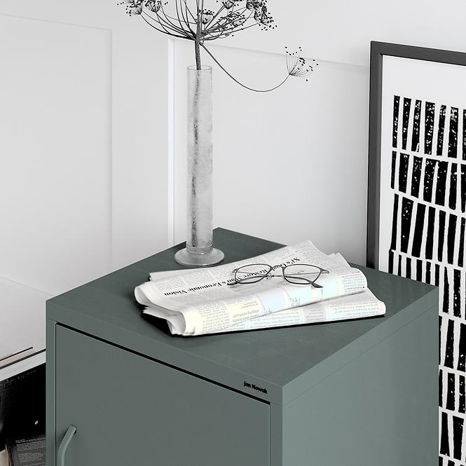 Éjjeliszekrény Fém Mia Modern Bottle Green