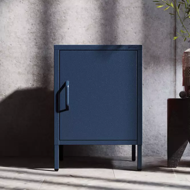 Éjjeliszekrény Fém Mia Modern Dark Blue