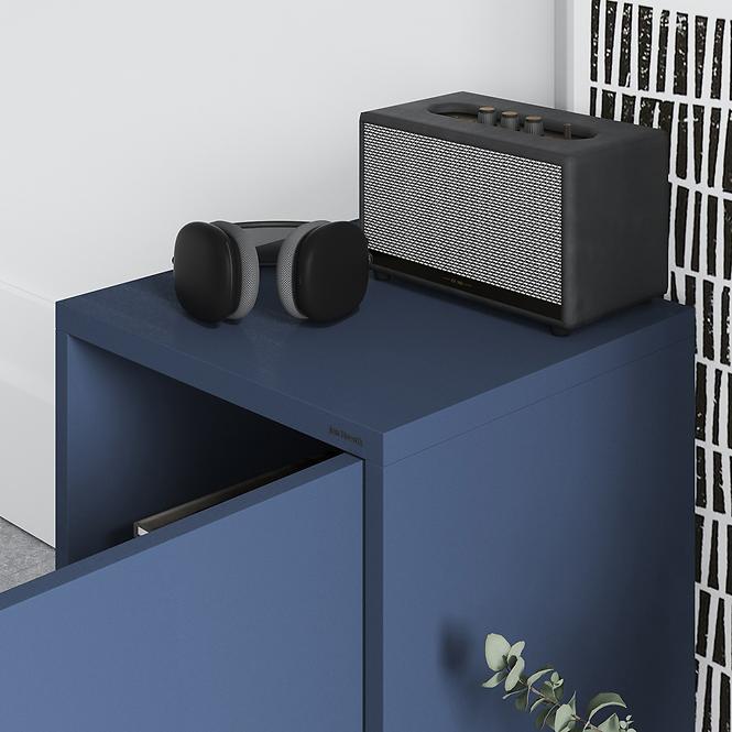 Éjjeliszekrény Fém Mia Modern Dark Blue