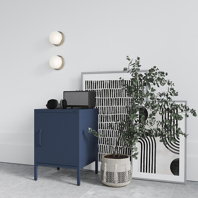 Éjjeliszekrény Fém Mia Modern Dark Blue