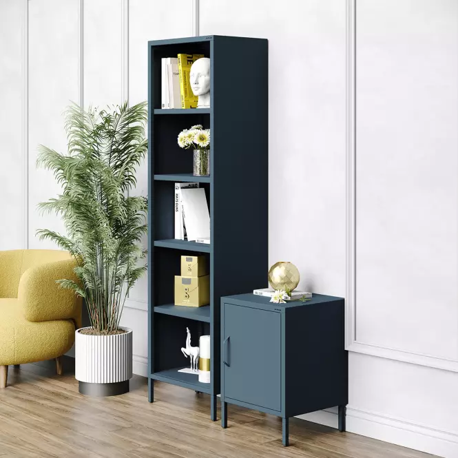 Éjjeliszekrény Fém Mia Modern Dark Blue