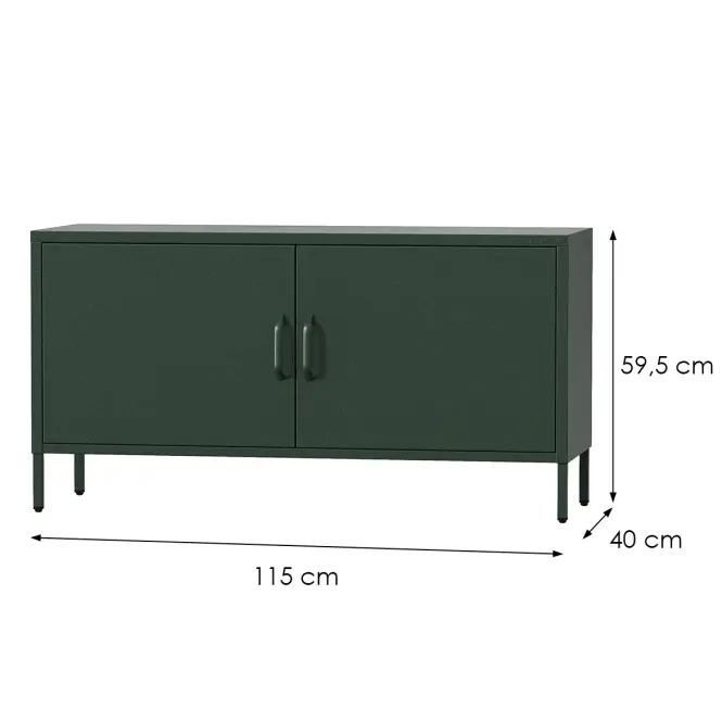 Szekrény RTV Fém Rosa Modern Bottle Green