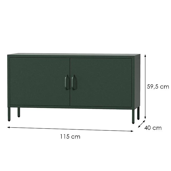 Szekrény RTV Fém Rosa Modern Bottle Green