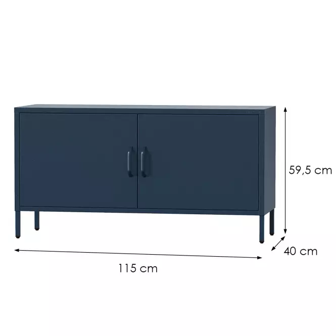 Szekrény RTV Fém Rosa Modern Dark Blue