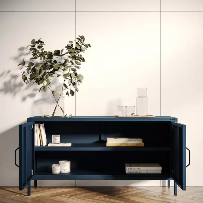 Szekrény RTV Fém Rosa Modern Dark Blue