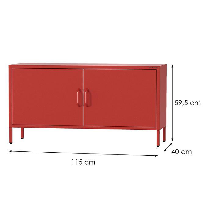Szekrény RTV Fém Rosa Modern Red,2