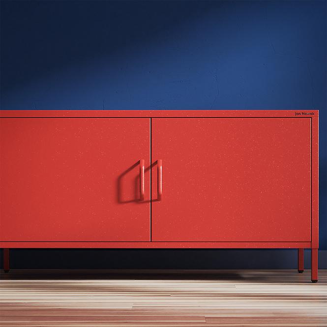 Szekrény RTV Fém Rosa Modern Red