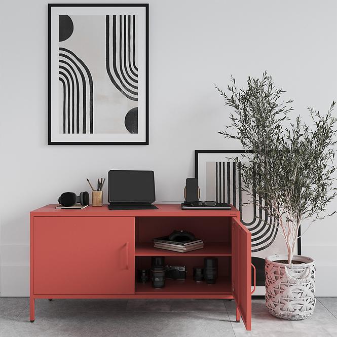 Szekrény RTV Fém Rosa Modern Red