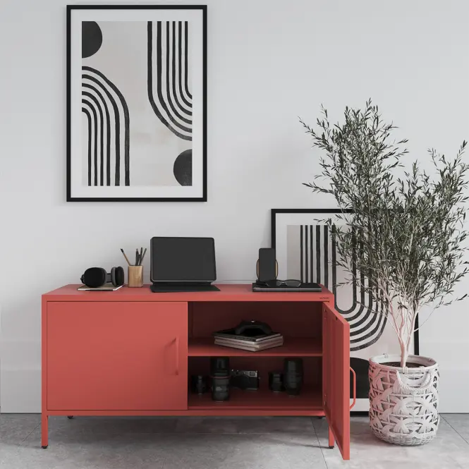 Szekrény RTV Fém Rosa Modern Red,7