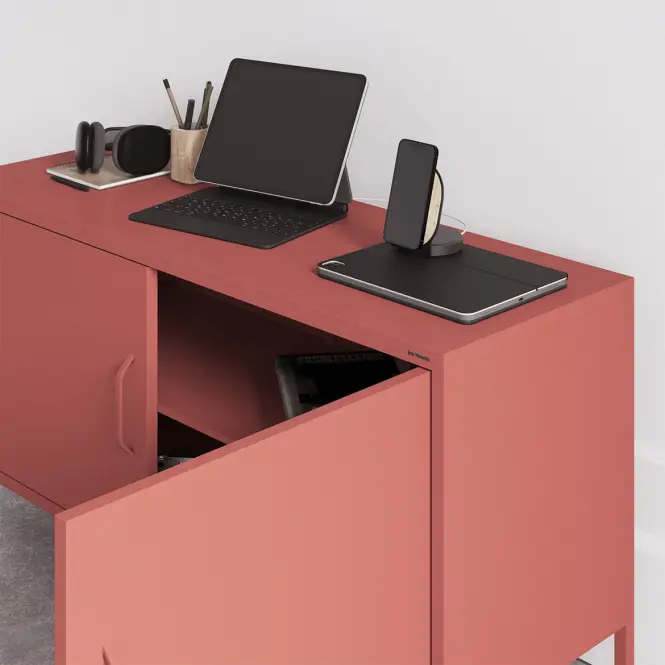 Szekrény RTV Fém Rosa Modern Red