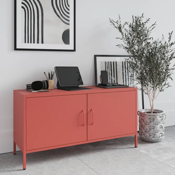 Szekrény RTV Fém Rosa Modern Red,9