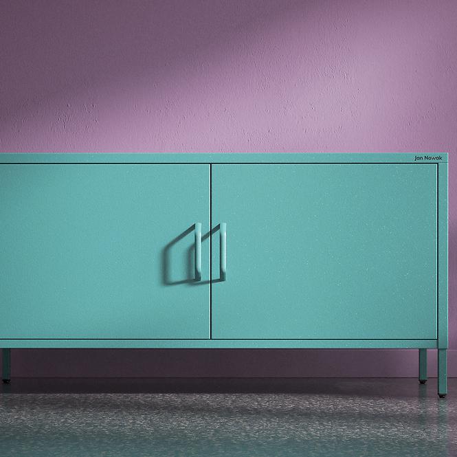 Szekrény RTV Fém Rosa Modern Sea Green