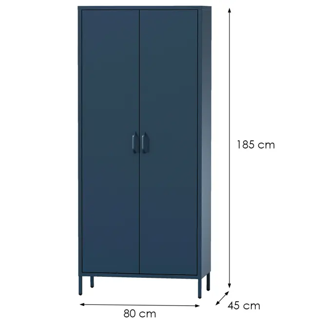 Szekrény Fém Flavio Modern Dark Blue,2