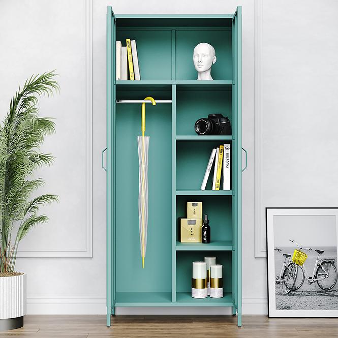 Szekrény Fém Flavio Modern Sea Green