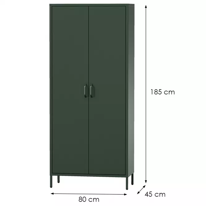 Szekrény Fém Flavio Modern Bottle Green