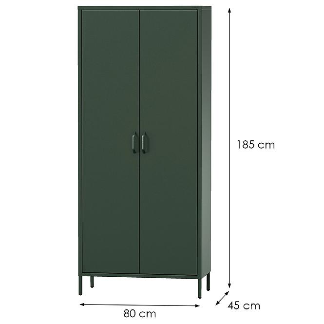Szekrény Fém Flavio Modern Bottle Green