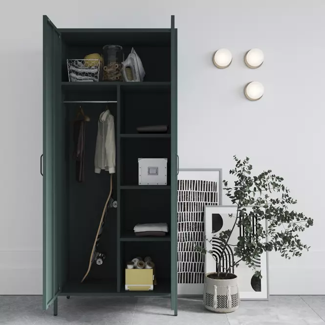 Szekrény Fém Flavio Modern Bottle Green