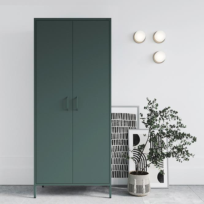 Szekrény Fém Flavio Modern Bottle Green