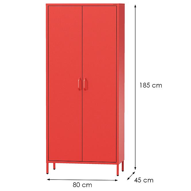 Szekrény Fém Flavio Modern Red,2