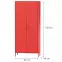 Szekrény Fém Flavio Modern Red,2
