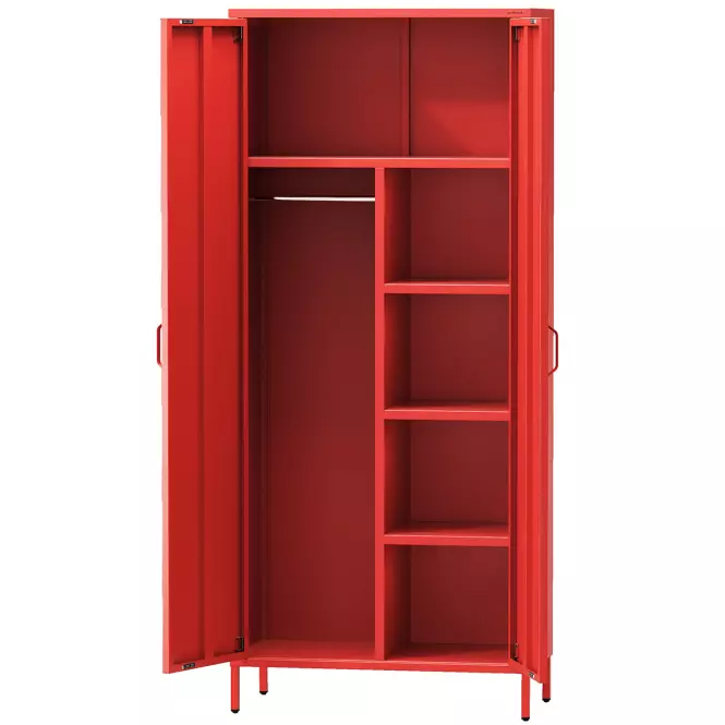 Szekrény Fém Flavio Modern Red,4
