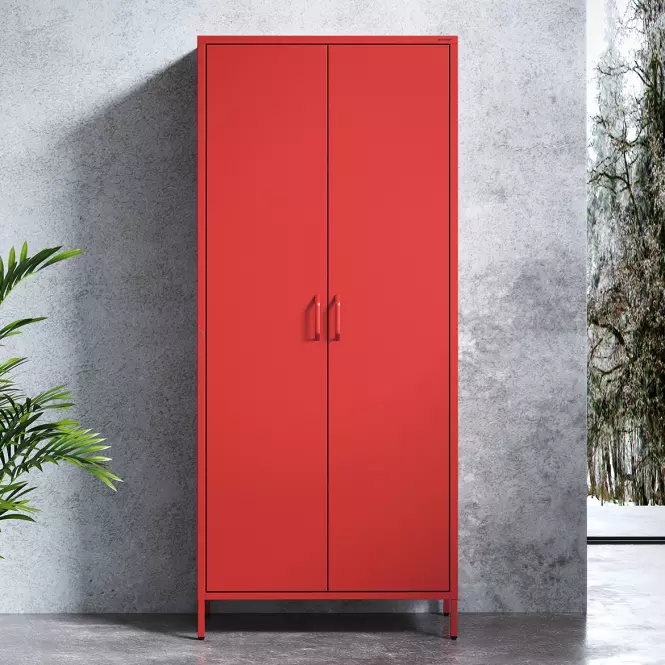 Szekrény Fém Flavio Modern Red,5