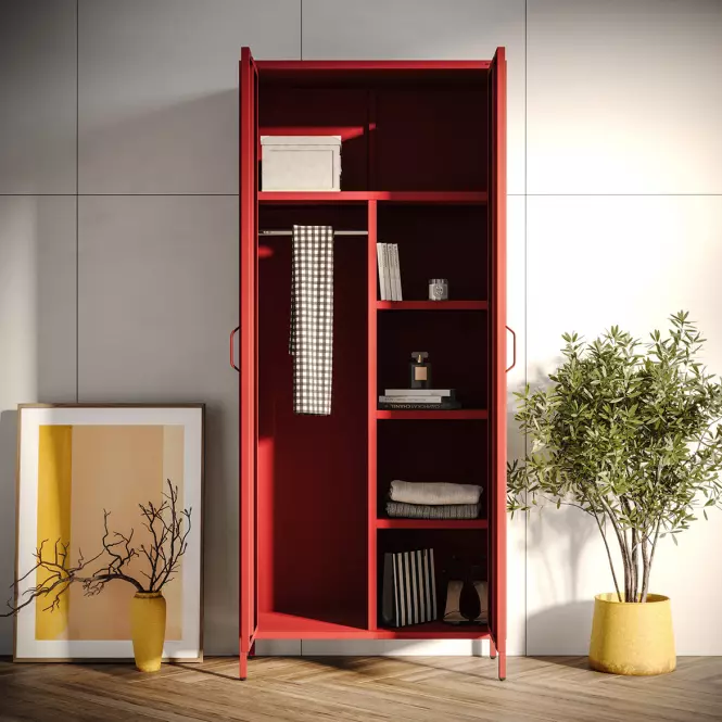 Szekrény Fém Flavio Modern Red