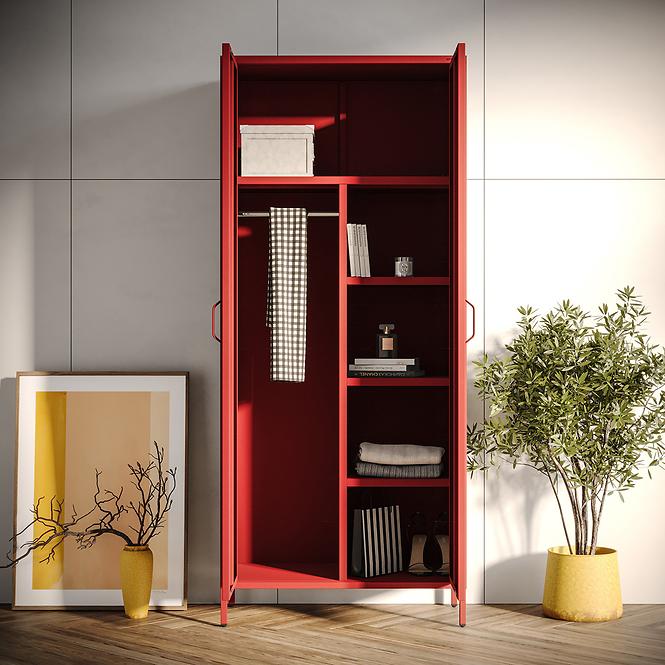 Szekrény Fém Flavio Modern Red
