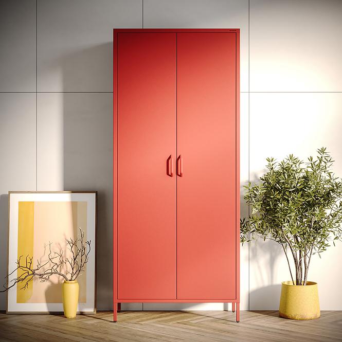 Szekrény Fém Flavio Modern Red