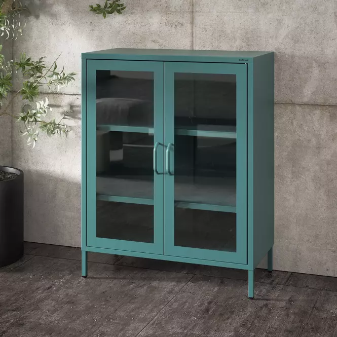 Vitrin Fém Gina Modern Sea Green