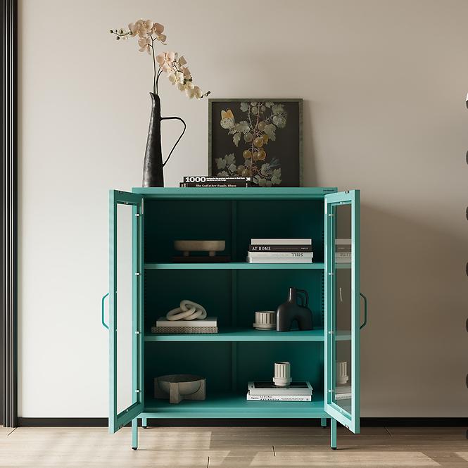 Vitrin Fém Gina Modern Sea Green