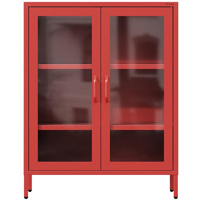 Vitrin Fém Gina Modern Red