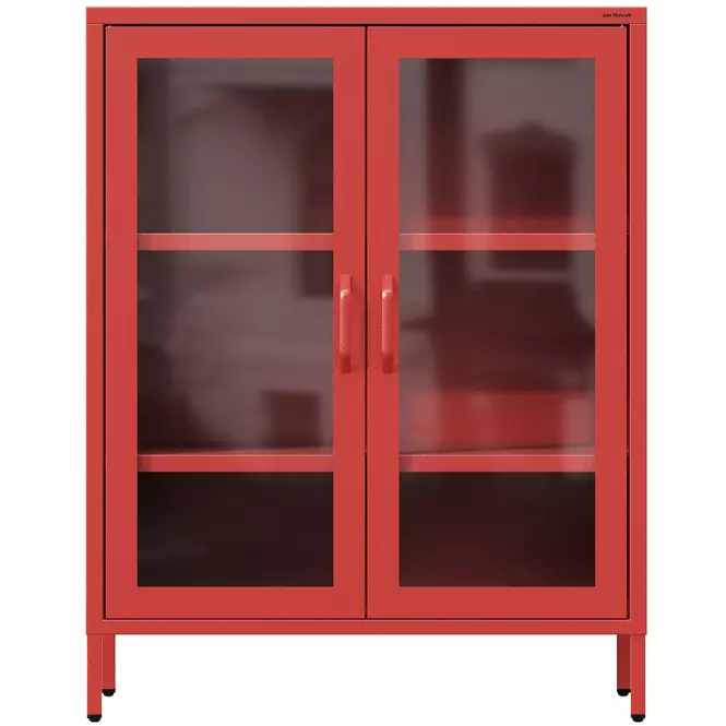 Vitrin Fém Gina Modern Red,3