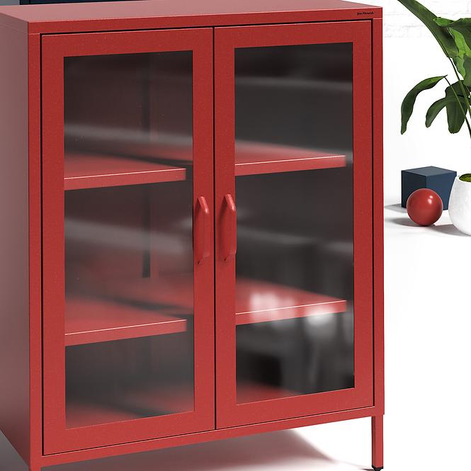 Vitrin Fém Gina Modern Red