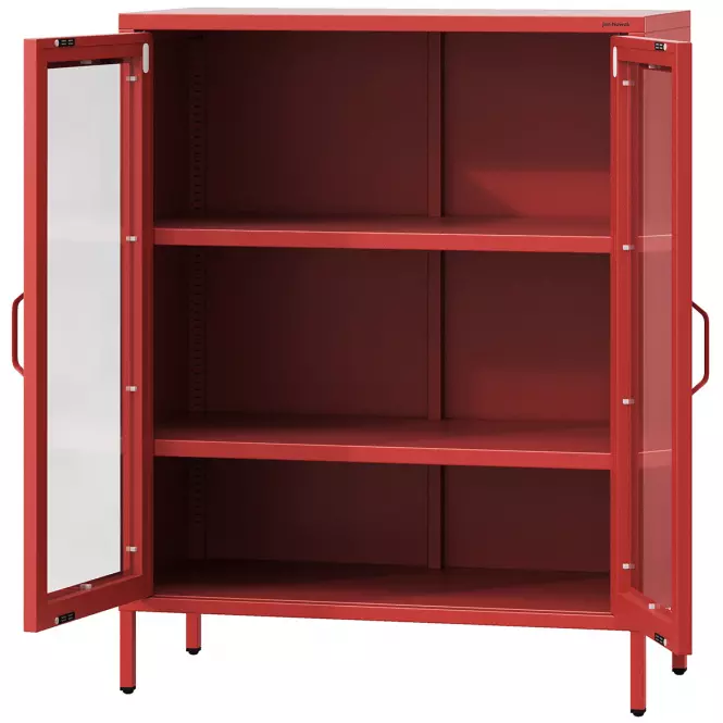 Vitrin Fém Gina Modern Red