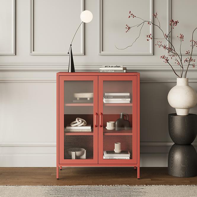 Vitrin Fém Gina Modern Red