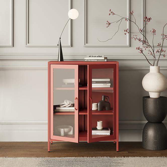 Vitrin Fém Gina Modern Red
