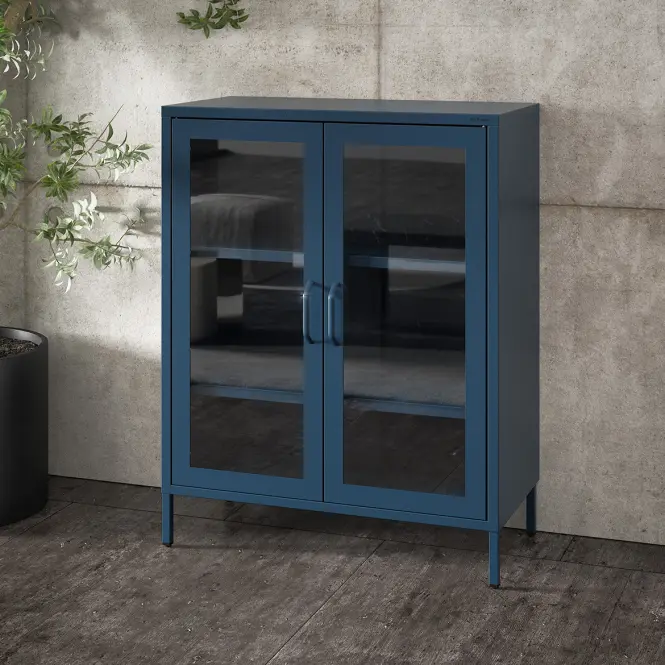 Vitrin Fém Gina Modern Dark Blue