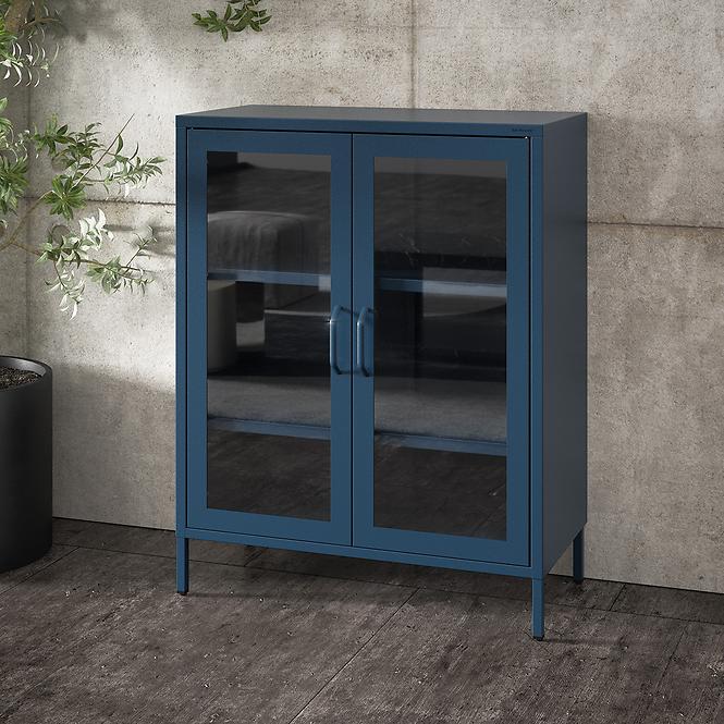 Vitrin Fém Gina Modern Dark Blue