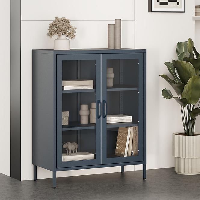 Vitrin Fém Gina Modern Dark Blue